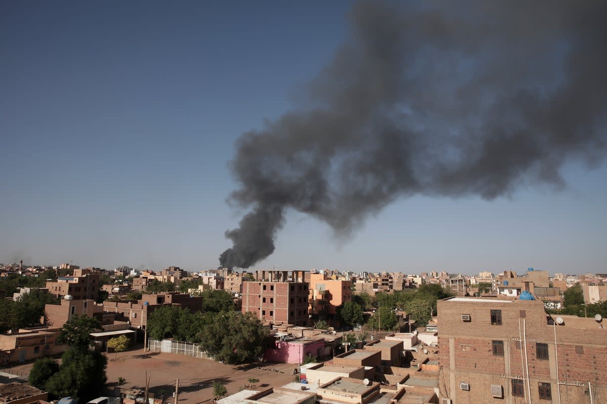 The pair had risked their lives to travel into the night to the airfield from Khartoum, which has been at the epicentre of the fighting (Copyright 2023 The Associated Press. All rights reserved.)