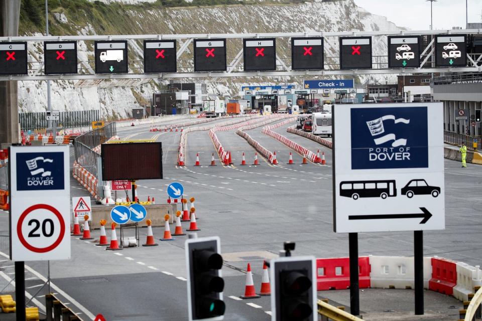 Post-Brexit checks and paperwork have added to disruption at the Port of Dover (REUTERS)