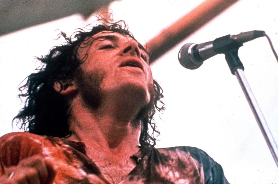 Woodstock Festival of Arts and Music at Bethel, New York, August 1969, Joe Cocker performing.