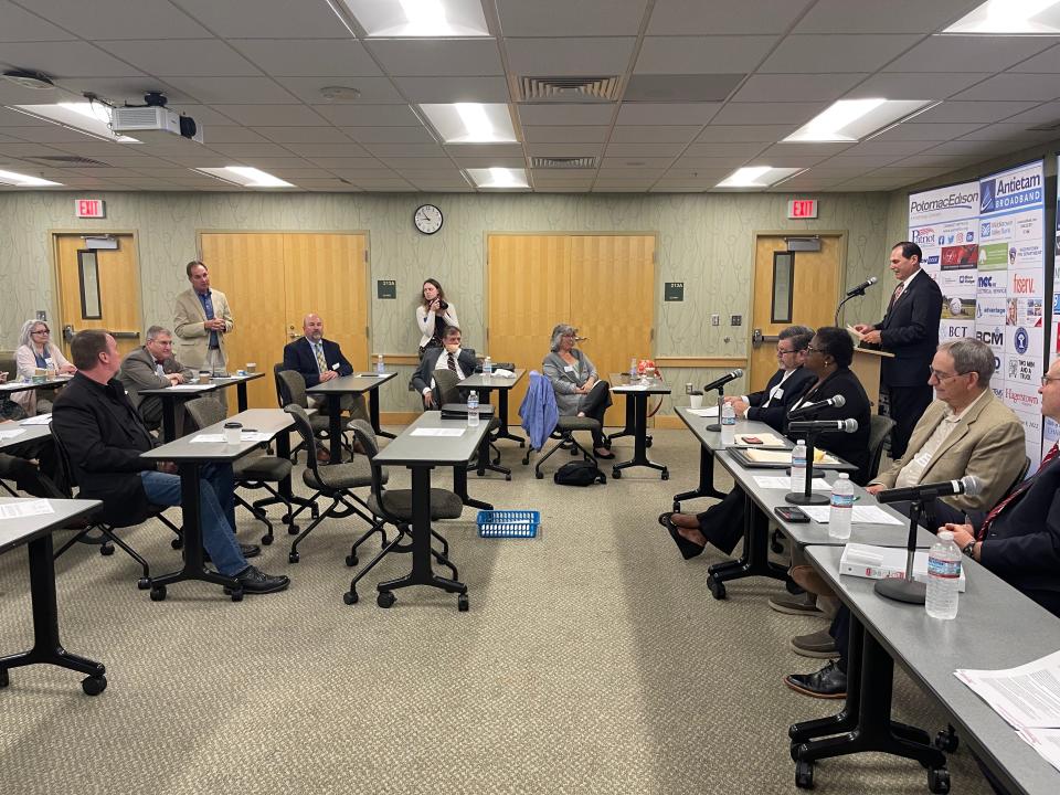 The Washington County delegation answered questions asked by constituents during their annual post-legislative forum at Hagerstown Community College, hosted by the county chamber of commerce on May 3, 2022.