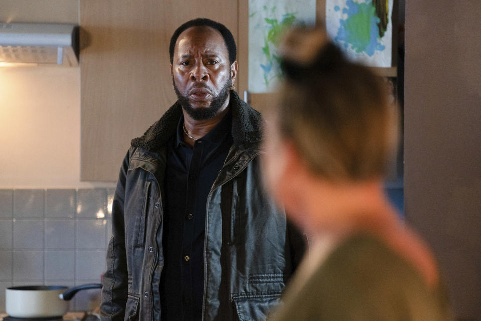 EastEnders,29-11-2023,6811,Mitch Baker (ROGER GRIFFITHS);Karen Taylor (LORRAINE STANLEY),****EMBARGOED TILL TUESDAY 21ST NOVEMBER 2023****,BBC PUBLIC SERVICE,Jack Barnes/Kieron McCarron