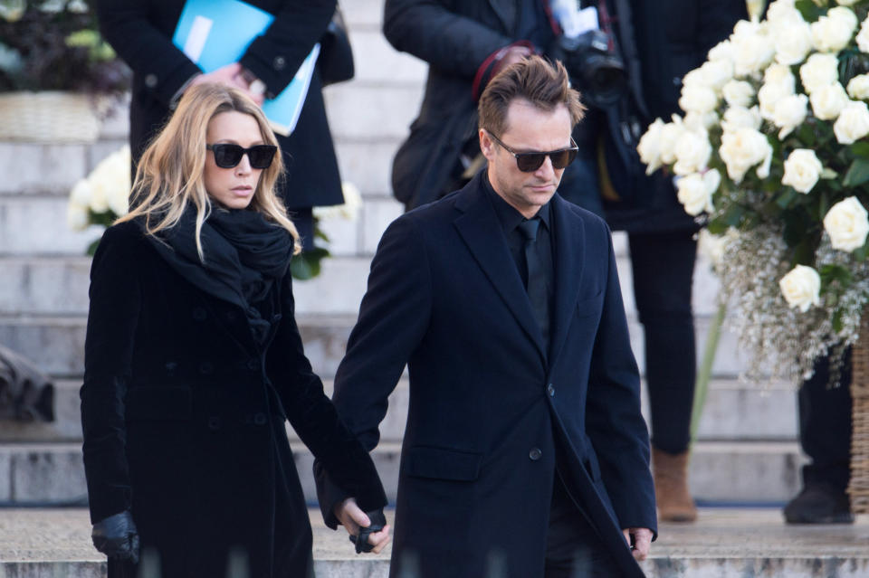 David Hallyday accompagné de sa soeur Laura