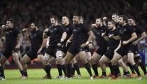 New Zealand's players perform the haka during their Autumn International rugby union match against Wales at the Millennium Stadium in Cardiff, Wales, November 22, 2014. REUTERS/Rebecca Naden