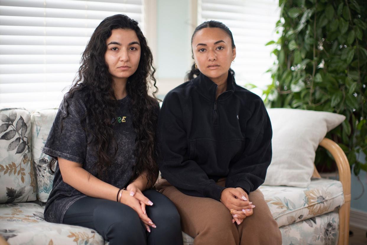 Zenab, left, and Miriam Alhaj-Omar, right, haven't given up hope of finding their sister, Amina Alhaj-Omar, a 26-year-old Ohio State University graduate student who went missing June 10. Columbus police ended their active search for her June 29, though the missing persons investigation is ongoing.