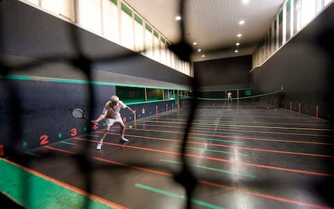 The basic layout of a real tennis court was established back in the 16th century - Credit: DAVID BURGES