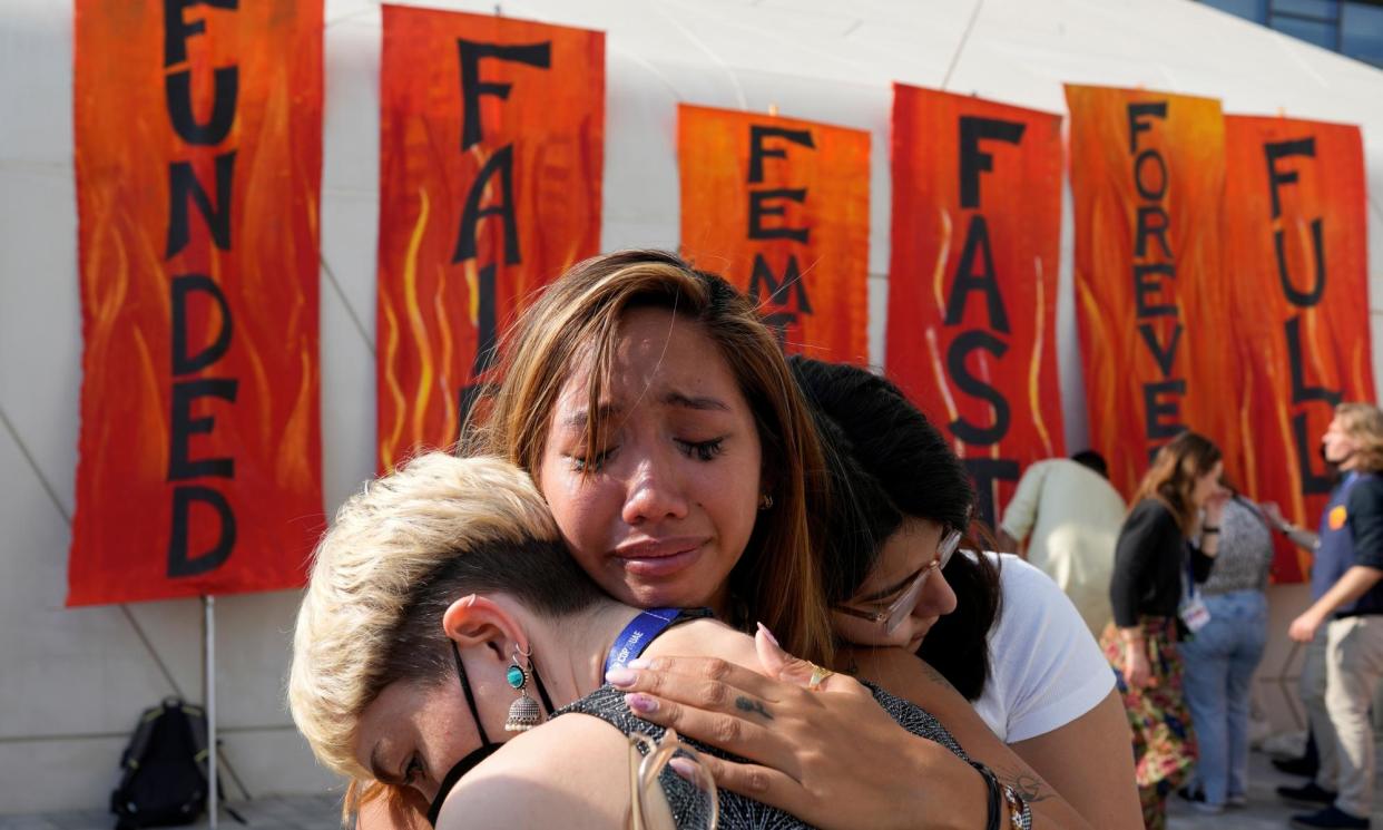 <span>Photograph: Peter Dejong/AP</span>