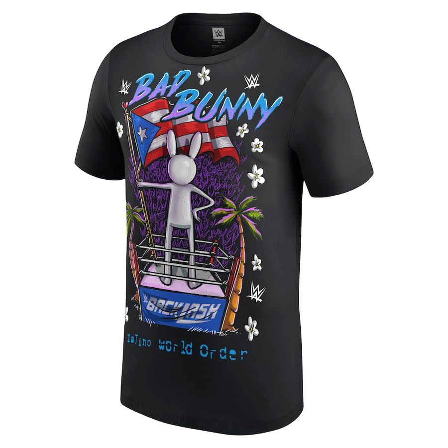 <p><a href="https://shop.wwe.com/en/mens-black-bad-bunny-puerto-rico-t-shirt/p-135577902322376911+z-90-1922481779?_ref=p-SRP%3Am-GRID%3Ai-r0c1%3Apo-1" rel="nofollow noopener" target="_blank" data-ylk="slk:Shop Now;elm:context_link;itc:0;sec:content-canvas" class="link rapid-noclick-resp">Shop Now</a></p><p>Bad Bunny Puerto Rico T-Shirt</p><p>wwe.com</p><p>$14.99</p>