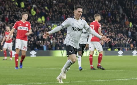 Derby in action against Boro earlier this season - Credit: Getty Images