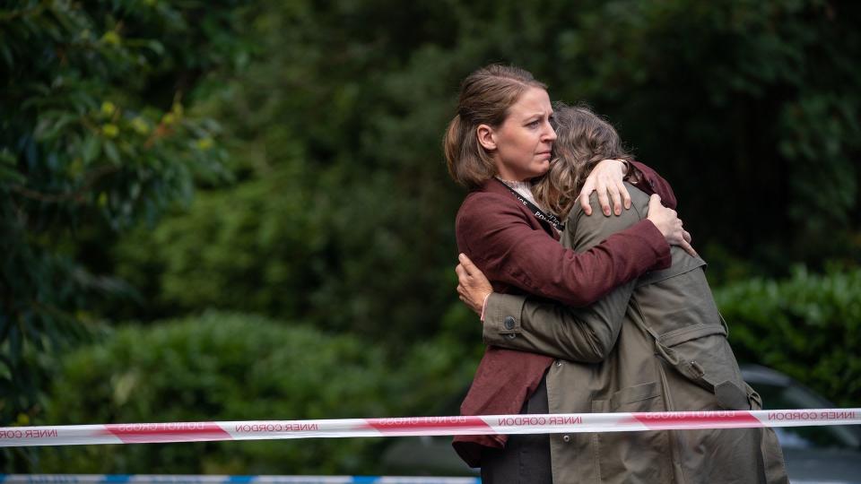 Gemma Whelan as DS Sarah Collins and Niamh Cusack as Claire Mills