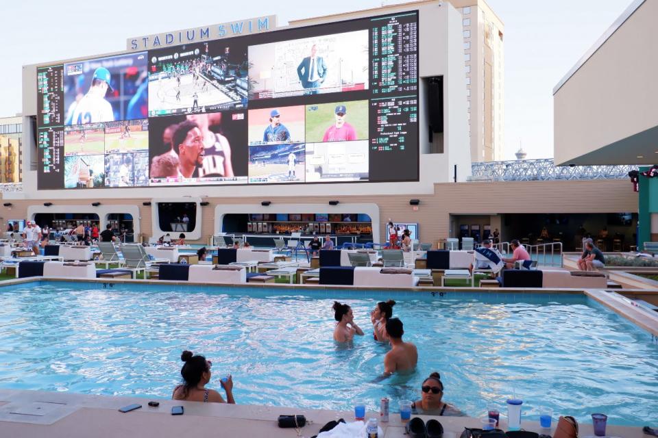 Dine, drink, dance, sing, swim and watch sports.