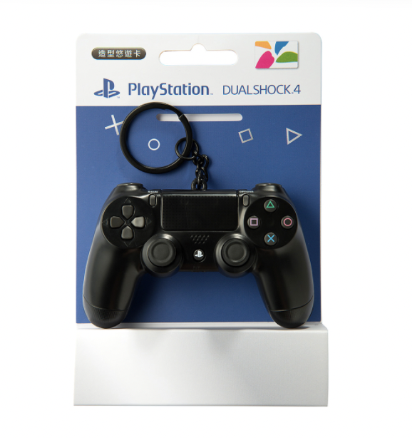 PlayStation DUALSHOCK 4 無線控制器造型悠遊卡，圖片擷取自悠遊卡公司官網。