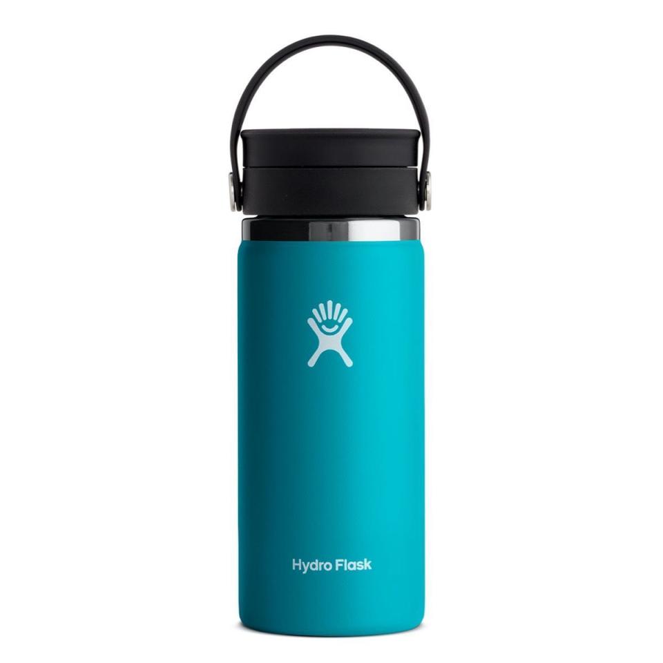 <p><strong>16 oz</strong></p><p>Hydro Flask</p><p><strong>$32.95</strong></p><p><a href="https://go.redirectingat.com?id=74968X1596630&url=https%3A%2F%2Fwww.hydroflask.com%2F16-oz-coffee-with-flex-sip-lid&sref=https%3A%2F%2Fwww.delish.com%2Ffood-news%2Fg23398575%2Fbest-travel-coffee-mugs%2F" rel="nofollow noopener" target="_blank" data-ylk="slk:Shop Now;elm:context_link;itc:0;sec:content-canvas" class="link ">Shop Now</a></p><p>The <strong><a href="https://go.redirectingat.com?id=74968X1596630&url=https%3A%2F%2Fwww.hydroflask.com%2F16-oz-coffee-with-flex-sip-lid&sref=https%3A%2F%2Fwww.delish.com%2Ffood-news%2Fg23398575%2Fbest-travel-coffee-mugs%2F" rel="nofollow noopener" target="_blank" data-ylk="slk:Hydro Flask 16 oz Coffee;elm:context_link;itc:0;sec:content-canvas" class="link ">Hydro Flask 16 oz Coffee</a></strong> comes with a Flex Sip Lid that's both leakproof and easy to hang from a carabiner. And, with its TempShield double-walled vacuum insulation, your drinks will stay at the ideal temperature for hours. The <a href="https://go.redirectingat.com?id=74968X1596630&url=https%3A%2F%2Fwww.hydroflask.com%2Fwide-mouth-straw-lid&sref=https%3A%2F%2Fwww.delish.com%2Ffood-news%2Fg23398575%2Fbest-travel-coffee-mugs%2F" rel="nofollow noopener" target="_blank" data-ylk="slk:wide mouth straw lid;elm:context_link;itc:0;sec:content-canvas" class="link ">wide mouth straw lid</a> is also compatible. <br></p>