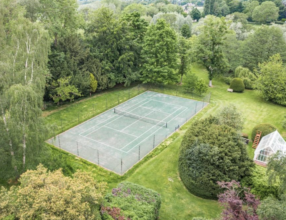 property with tennis court