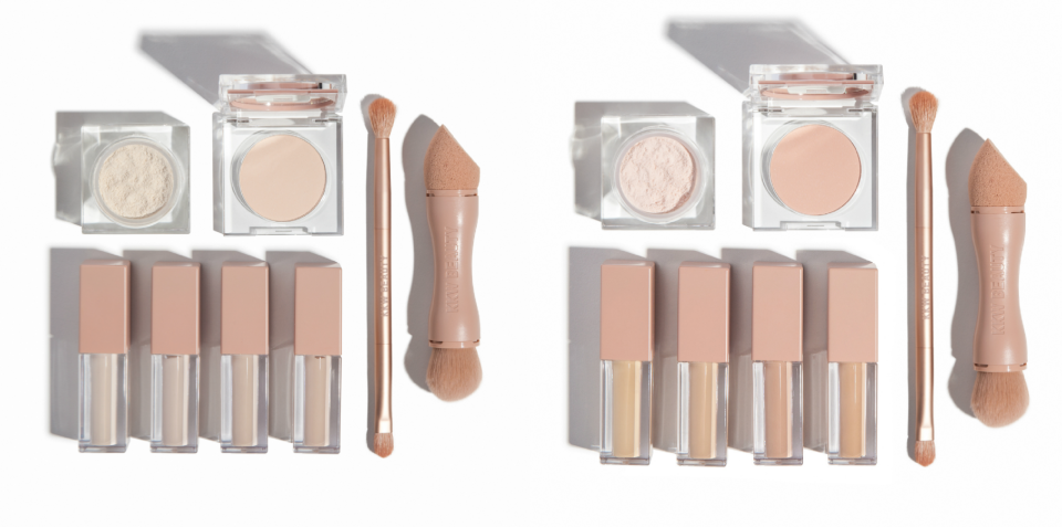 Kim Kardashian West is launching KKW Beauty Concealer Kits on March 23. We talked to her about the three-piece kits and the campaign featuring Kris and M.J.