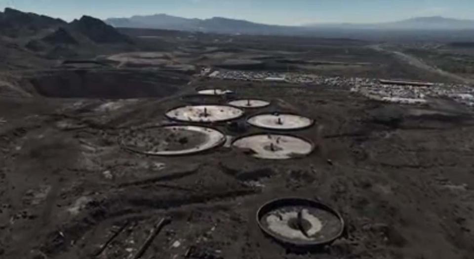 An overview of the Three Kids Mine Site in Henderson. (KLAS)