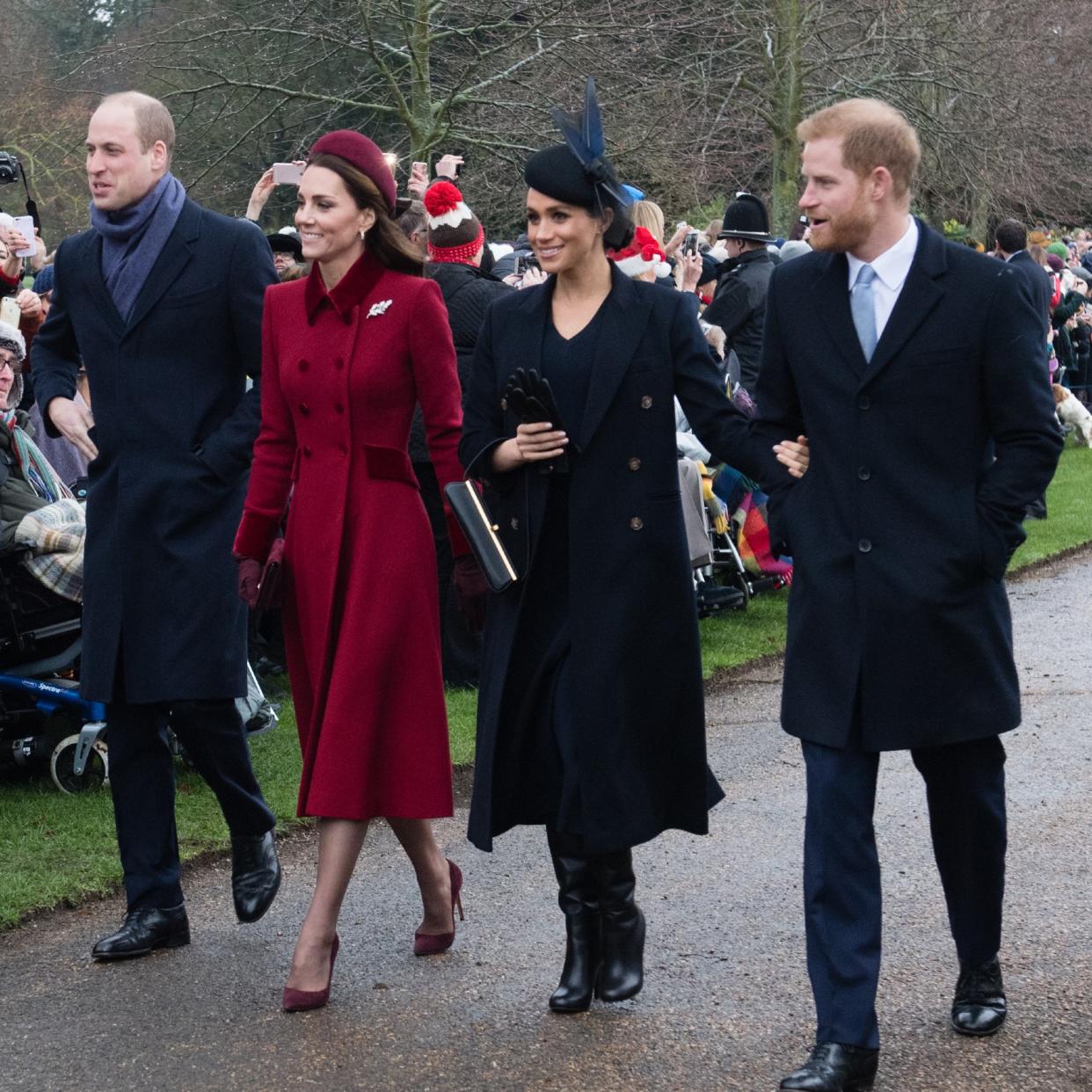  Prince William, Kate Middleton, Meghan Markle, Prince Harry. 