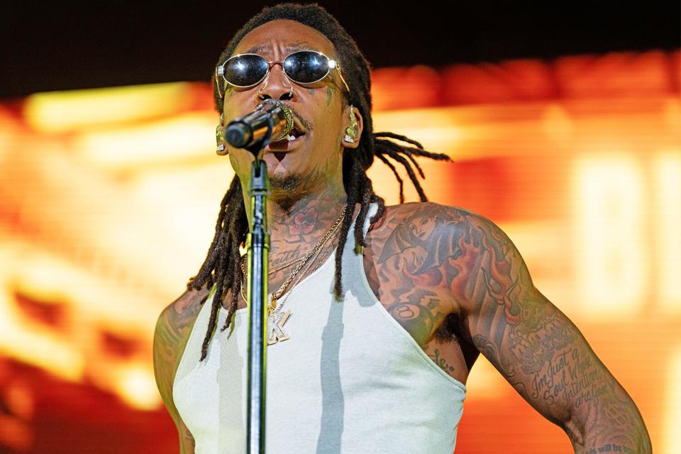 Mandatory Credit: Photo by Jacob Musselman/Shutterstock (13328338cg) Wiz Khalifa Vinyl Verse Tour, Ruoff Music Center, Noblesville, Indiana, USA - 26 Aug 2022