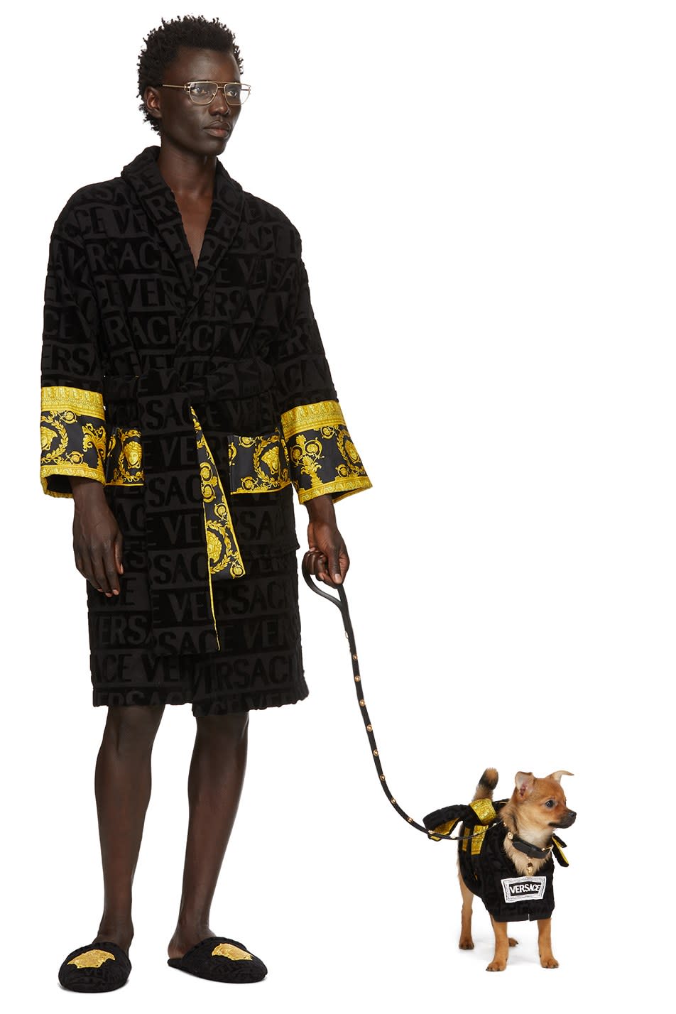 Tommy and his human wear Versace robes