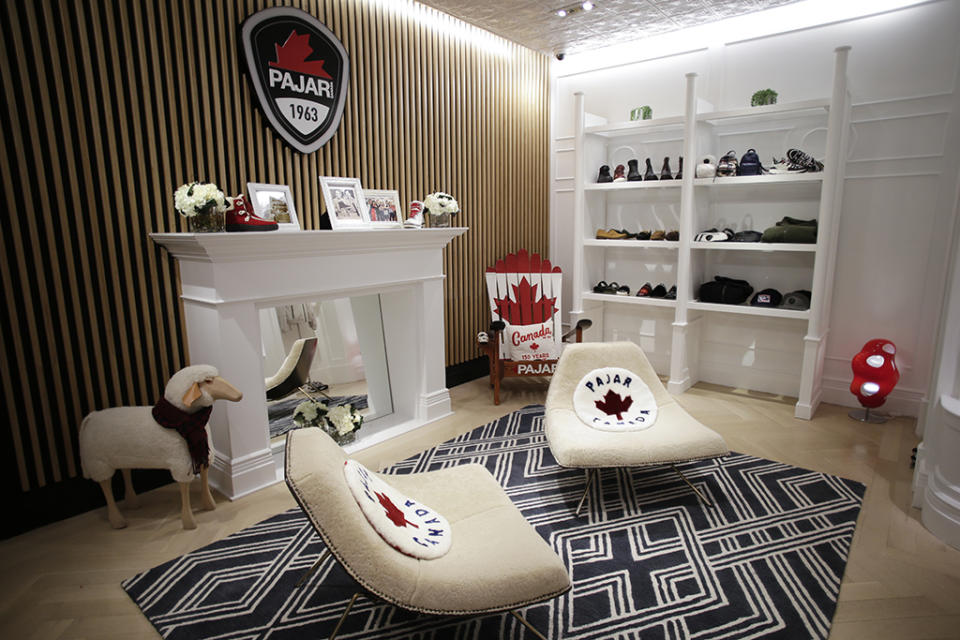 Canada-inspired decor inside the Pajar flagship in NYC. - Credit: Courtesy of Johnny Foto