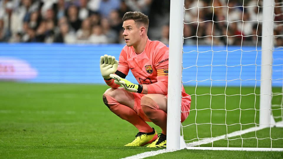 Barcelona's German Marc-Andre ter Stegen called La Liga's lack of goal-line technology 'embarrassing.' - Javier Soriano/AFP/Getty Images