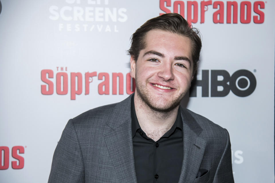 Michael Gandolfini attends HBO's "The Sopranos" 20th anniversary at the SVA Theatre on Wednesday, Jan. 9, 2019, in New York. (Photo by Charles Sykes/Invision/AP)