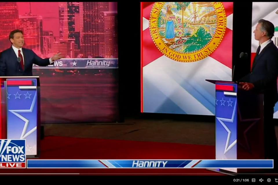 Ron DeSantis and Gavin Newsom clash in Fox News debate (Fox News)