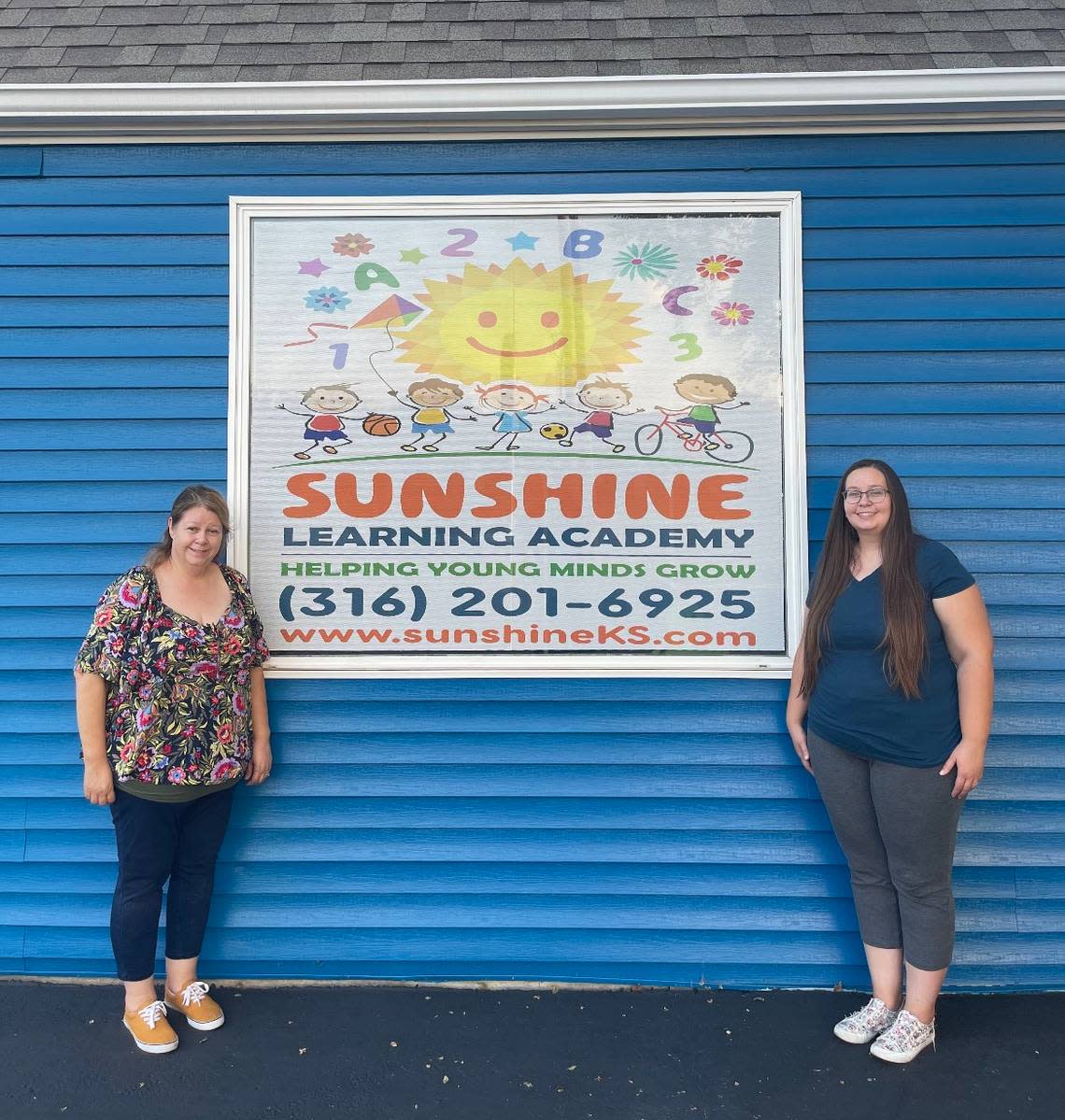 Diana Poell, left, and her daughter, Whitney Dhakal, are opening Sunshine Learning Academy next month near 13th and Maize Road.