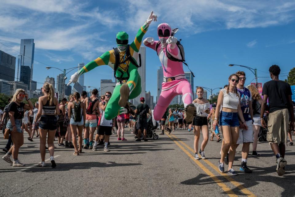 power rangers at music fest