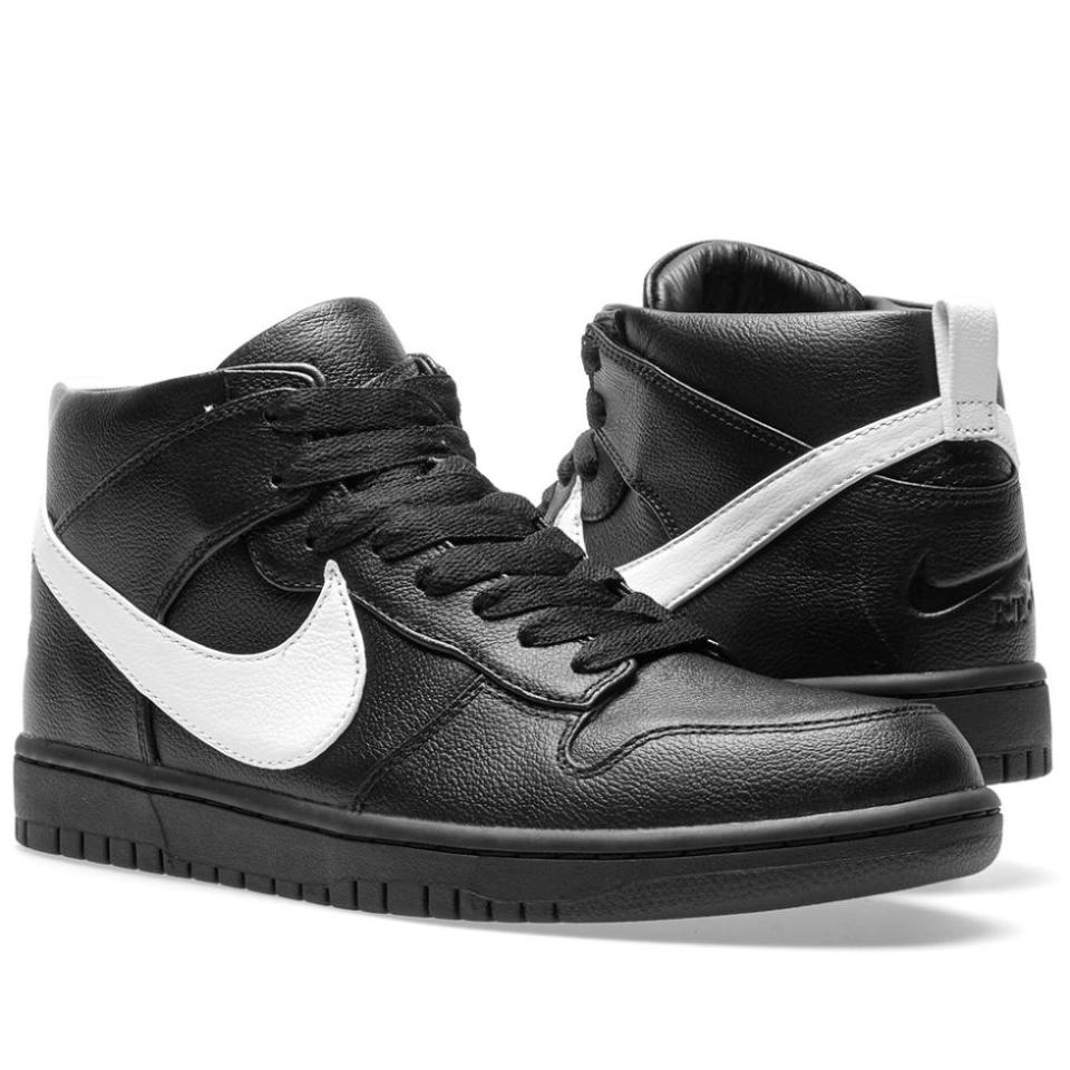 <p>Formerly of Givenchy, designer Ricardo Tisci has again teamed up with NikeLab (Nike's premium division), this time lending his eye to the Dunk High, the swoosh's original basketball shoe.</p><p><em><a rel="nofollow noopener" href="http://www.footpatrol.co.uk/Footwear/261522-x-riccardo-tisci-dunk-lux-chukka/?utm_source=Google&utm_medium=cpc&utm_campaign=Shopping&istCompanyId=b9e10fe8-c333-4d96-907a-9fea97d58548&istItemId=xpxwaxtlmm&istBid=tztx&gclid=CjwKEAiAuc_FBRD7_JCM3NSY92wSJABbVoxBeP8ofJTgMBdMtvwGV_jIT5tixy30nBUQM10RqZh8RhoCwVnw_wcB" target="_blank" data-ylk="slk:£205,footpatrol.co.uk;elm:context_link;itc:0;sec:content-canvas" class="link ">£205,footpatrol.co.uk</a></em></p>