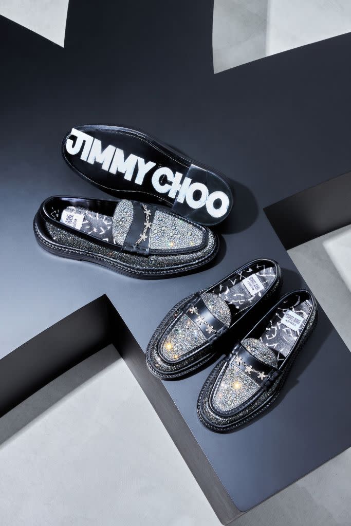 Jimmy Choo’s collab with Poggy and artist Eric Haze. - Credit: Courtesy of JImmy Choo