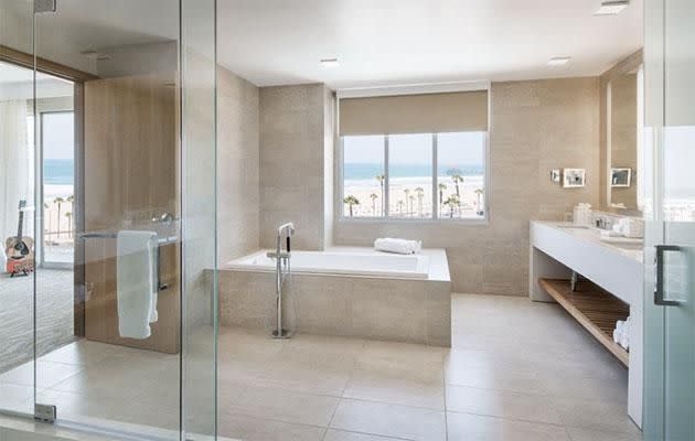 The opulent bathroom in the one-bedroom suite. Photo: Paséa Hotel & Spa