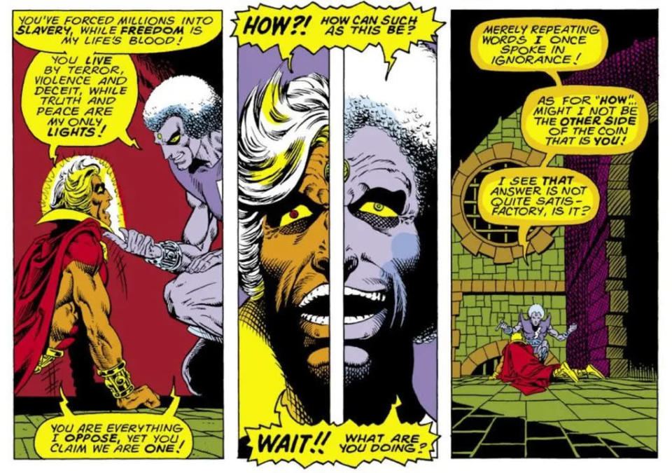 Usar o multiverso para apresentar Adam e Magus ao mesmo tempo pode ser uma ótima saída para o filme (Imagem: Reprodução/Marvel Comics)