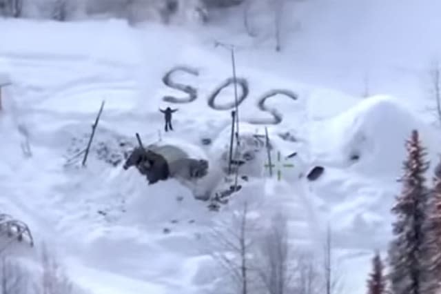 Alaskan man rescued weeks after cabin burned down thanks to SOS sign in snow