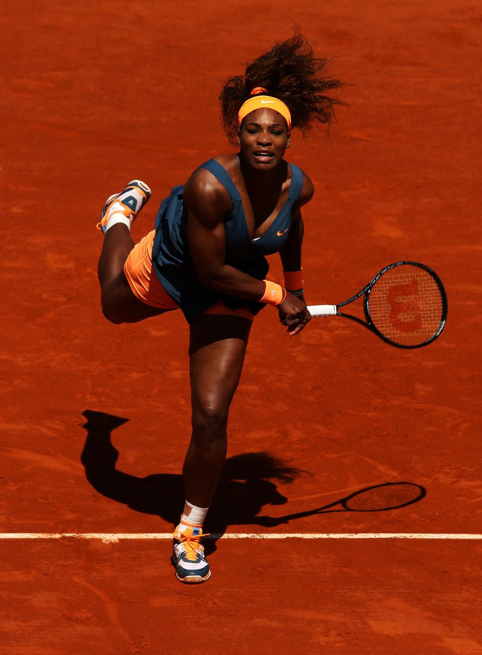 Serena Williams competes at the 2013 French Open.