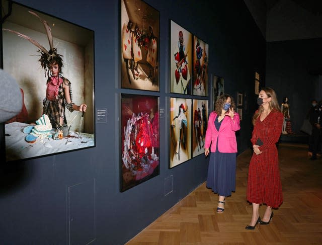 The Duchess of Cambridge in the Alice exhibition with curator Kate Bailey