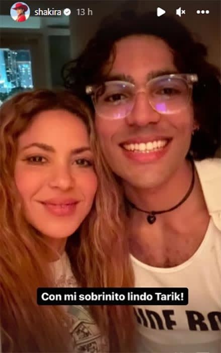 Shakira con su sobrino Tarik