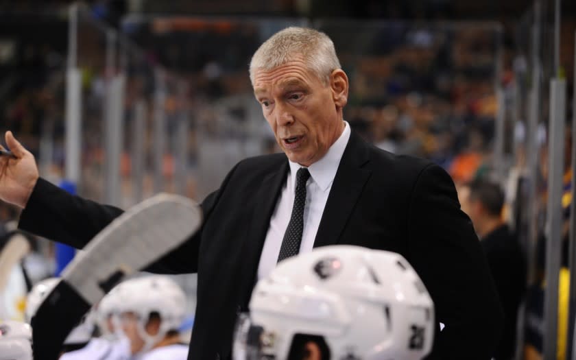 Ontario Reign coach Mike Stothers while with the Manchester Monarchs in 2016.