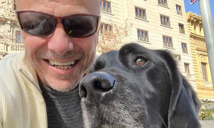 <span>Terry Quinn and his guide dog, Spencer. He said he was in despair until he got the help he needed from Bradford council.</span><span>Photograph: RNIB</span>