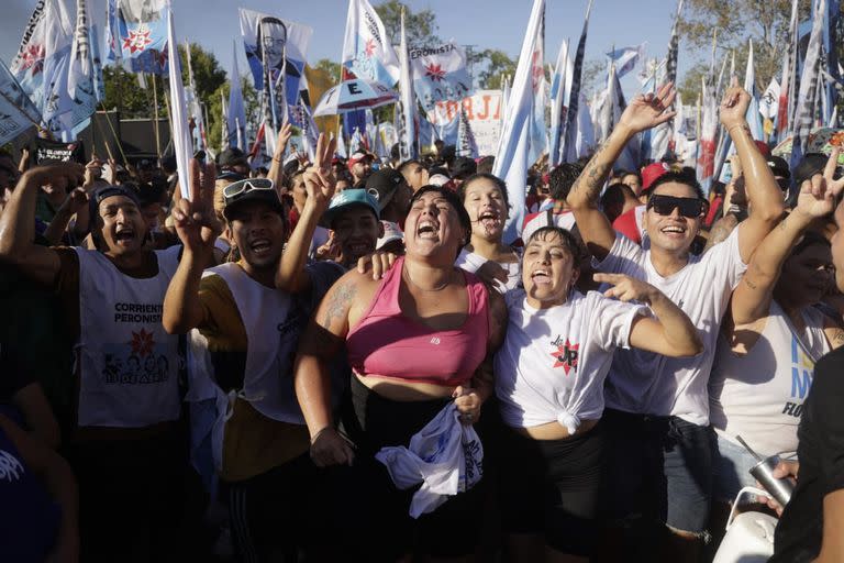 Plenario de la militancia kirchnerista que se desarrolla este sábado en Avellaneda