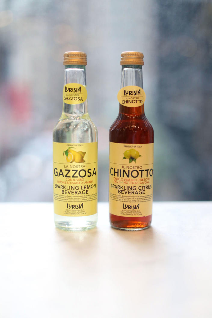 <p>"My family's line of water expanded into soda beverages, which uses slow food protected citruses. They make for refreshing, but not too sweet, sparkling drinks. The <a rel="nofollow noopener" href="https://www.eataly.com/us_en/lurisia-chinotto-tonic-water-9-3-oz" target="_blank" data-ylk="slk:Chinotto" class="link ">Chinotto</a> citrus is from Savona and <a rel="nofollow noopener" href="https://www.eataly.com/us_en/lurisia-gazzosa-9-3-oz" target="_blank" data-ylk="slk:the Gazzosa" class="link ">the Gazzosa</a> is made from a "limone sfumato," which is specific to the Amalfi coast."</p>