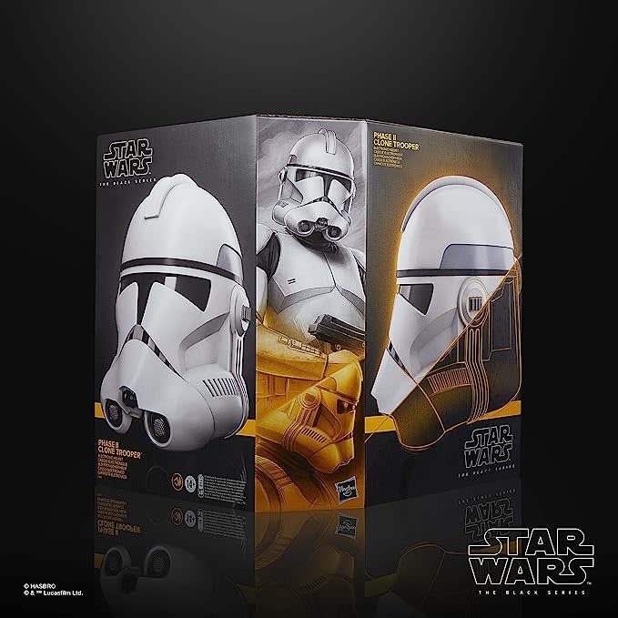 Star Wars The Black Series Phase II Clone Trooper Premium Electronic Helmet. PHOTO: Amazon