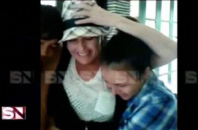 Picture: After Corby's release from the Bali prison. Photo: Sunday Night