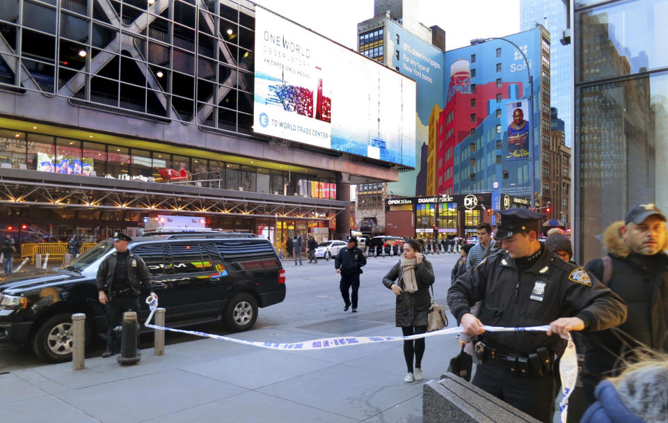 <em>Ullah was the only person seriously injured in the blast underneath Times Square (AP)</em>