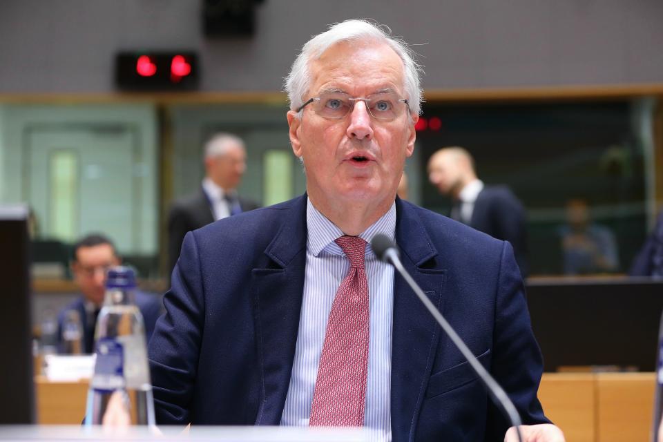 EU chief negotiator Michel Barnier updating EU ministers in Brussels on Monday (Getty)