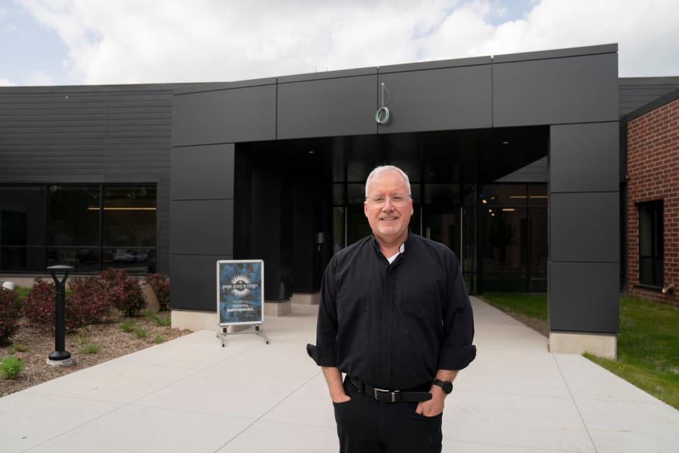 Father Tim McCabe, president and CEO of the Pope Francis Center, after giving a tour of the new Pope Francis Center Bridge Housing Campus on Detroit's west side on Wednesday, May 22, 2024.