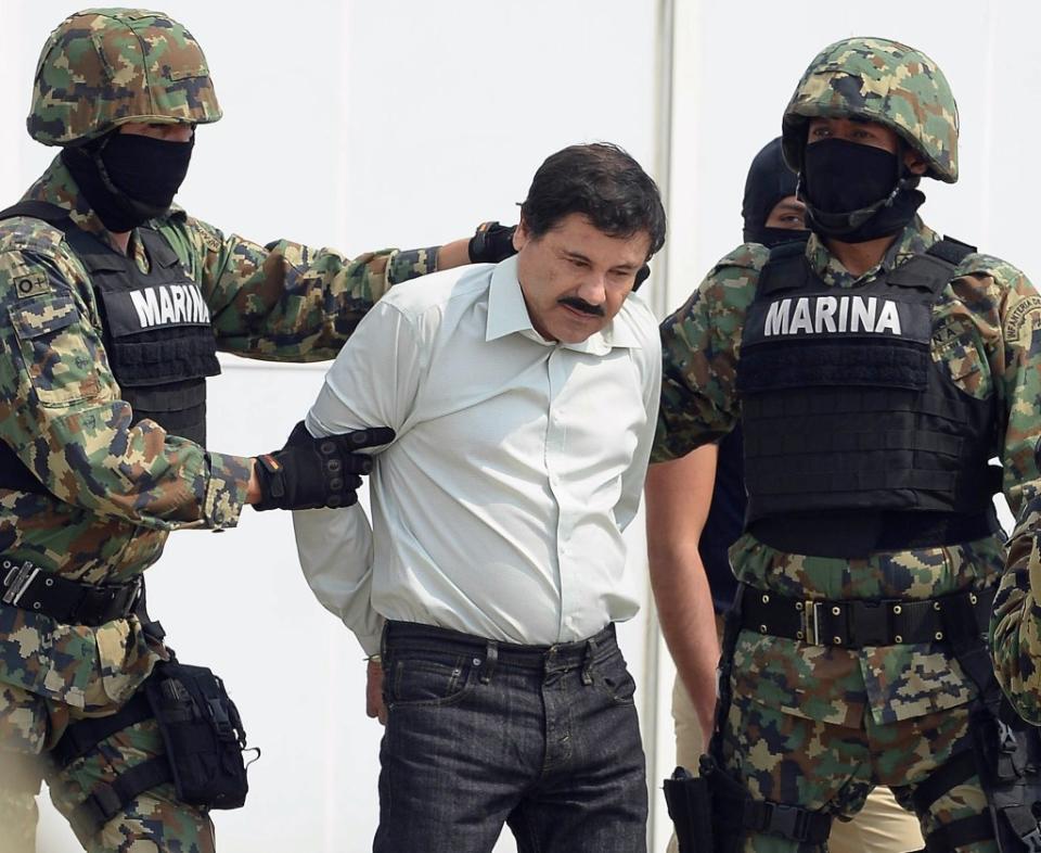 Joaquin “El Chapo” Guzman unsuccessfully begged a judge to intervene and increase his contact with his wife and kids while he’s held in a supermax prison. AFP/Getty Images
