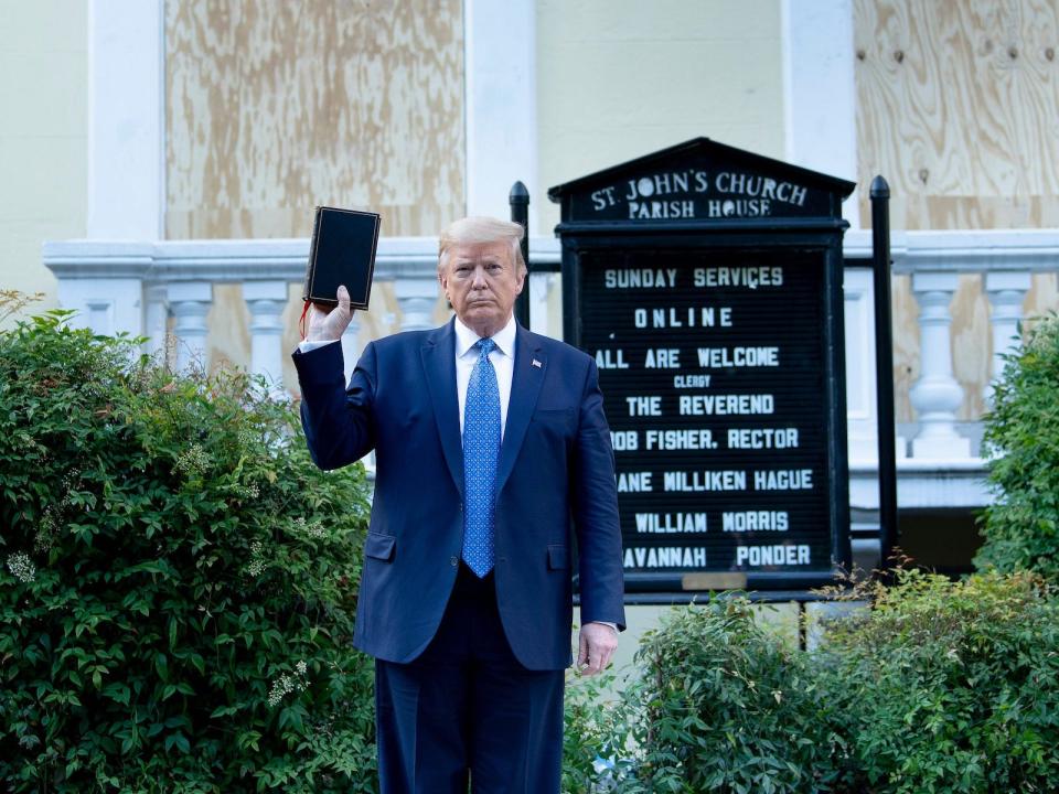 Trump protest Bible