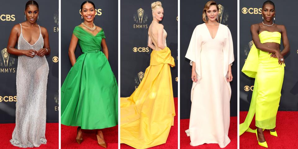 See all the red carpet fashion from the 2021 Emmy Awards