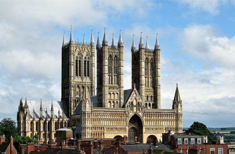 <span class="caption">Lincoln cathedral.</span> <span class="attribution"><a class="link " href="https://www.shutterstock.com/image-photo/medieval-cathedral-lincoln-grand-gothic-building-1116839306?src=5Voty0c5EFo_Enet63Obgg-1-4" rel="nofollow noopener" target="_blank" data-ylk="slk:Lebendigger/Shutterstock;elm:context_link;itc:0;sec:content-canvas">Lebendigger/Shutterstock</a></span>