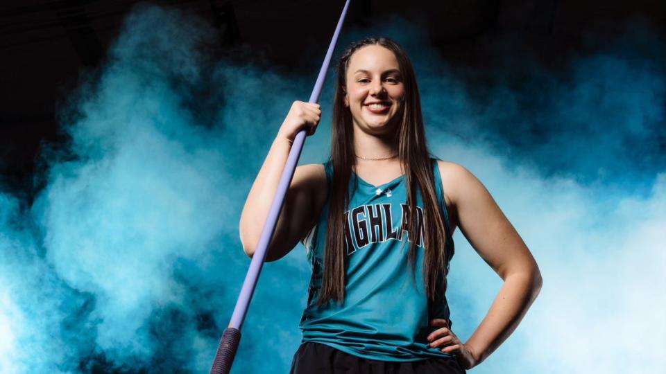 Highland senior Jea Genet is only in her first season of track and field, but is already one of the nation's top javelin throwers.